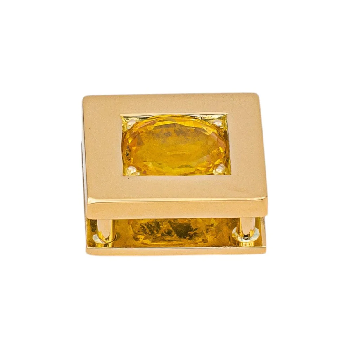 Yellow gold Sapphire pendant - Image 3