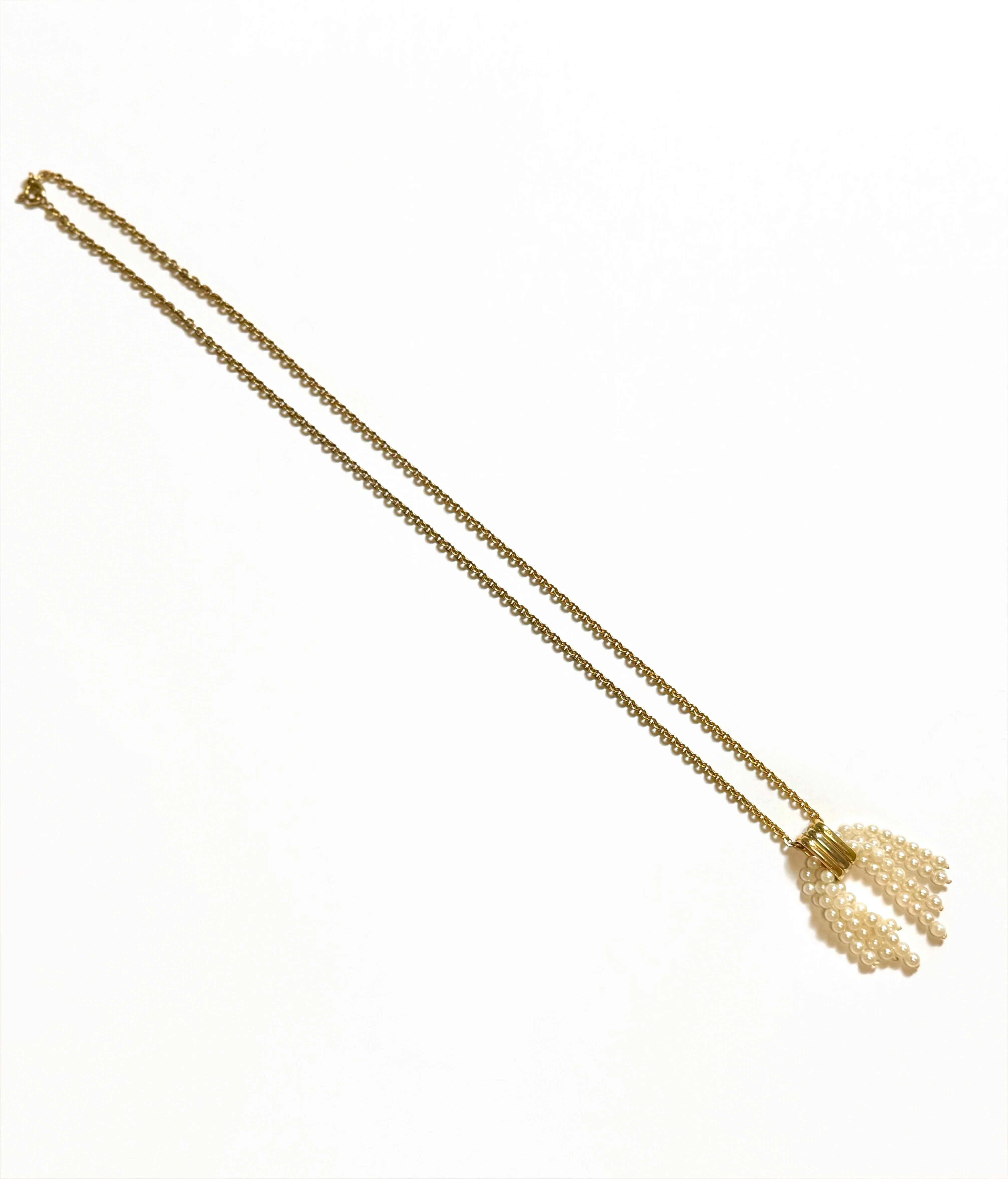 CARTIER pompom pendant in yellow gold, white gold, rose gold and pearls - Image 2