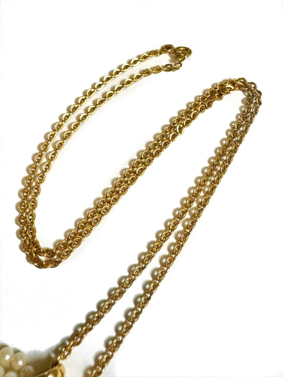 CARTIER pompom pendant in yellow gold, white gold, rose gold and pearls - Image 6