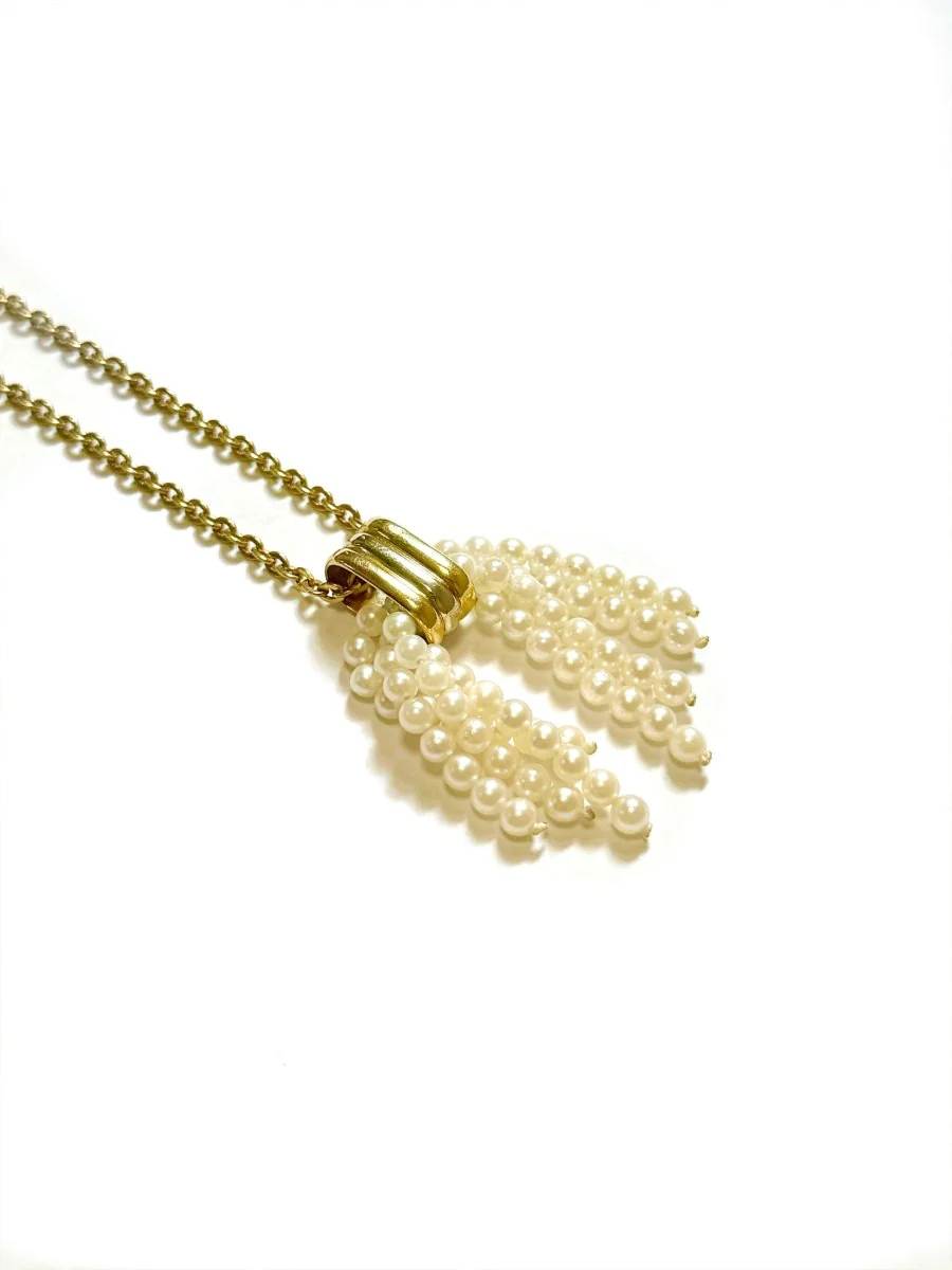 Pendentif CARTIER pompon en or jaune, or blanc, or rose et perles