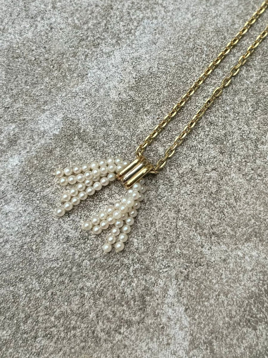Pendentif CARTIER pompon en or jaune, or blanc, or rose et perles - Image 9