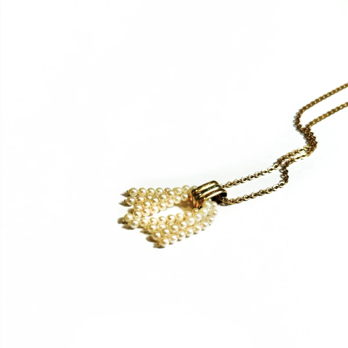 Pendant in yellow gold, rose gold, white gold and pearls - Image 4