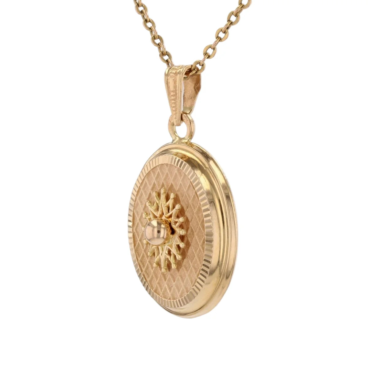 Yellow gold and pearl pendant - Image 3