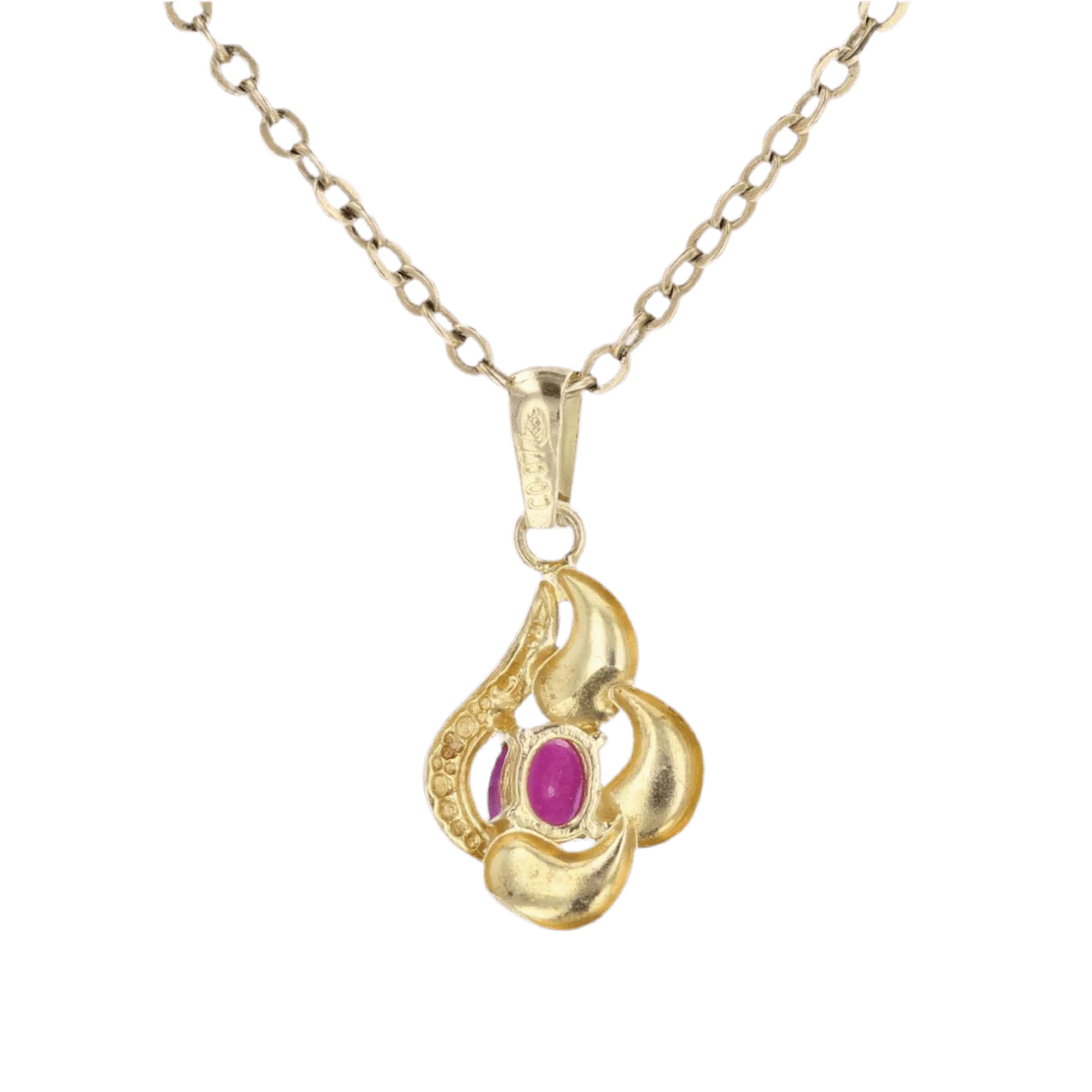 Pendant in yellow gold, white gold and ruby - Image 5