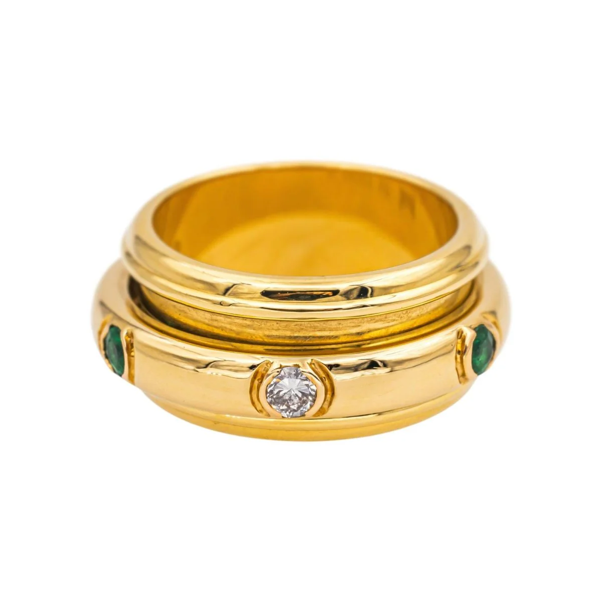 PIAGET "Possession" Wedding Band in yellow gold, emeralds and diamonds - Image 3
