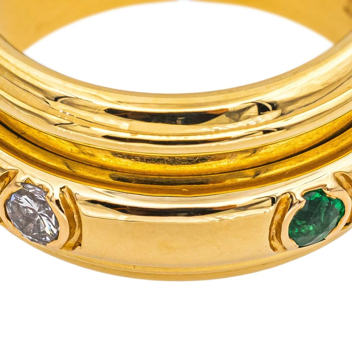 PIAGET "Possession" Wedding Band in yellow gold, emeralds and diamonds - Image 6