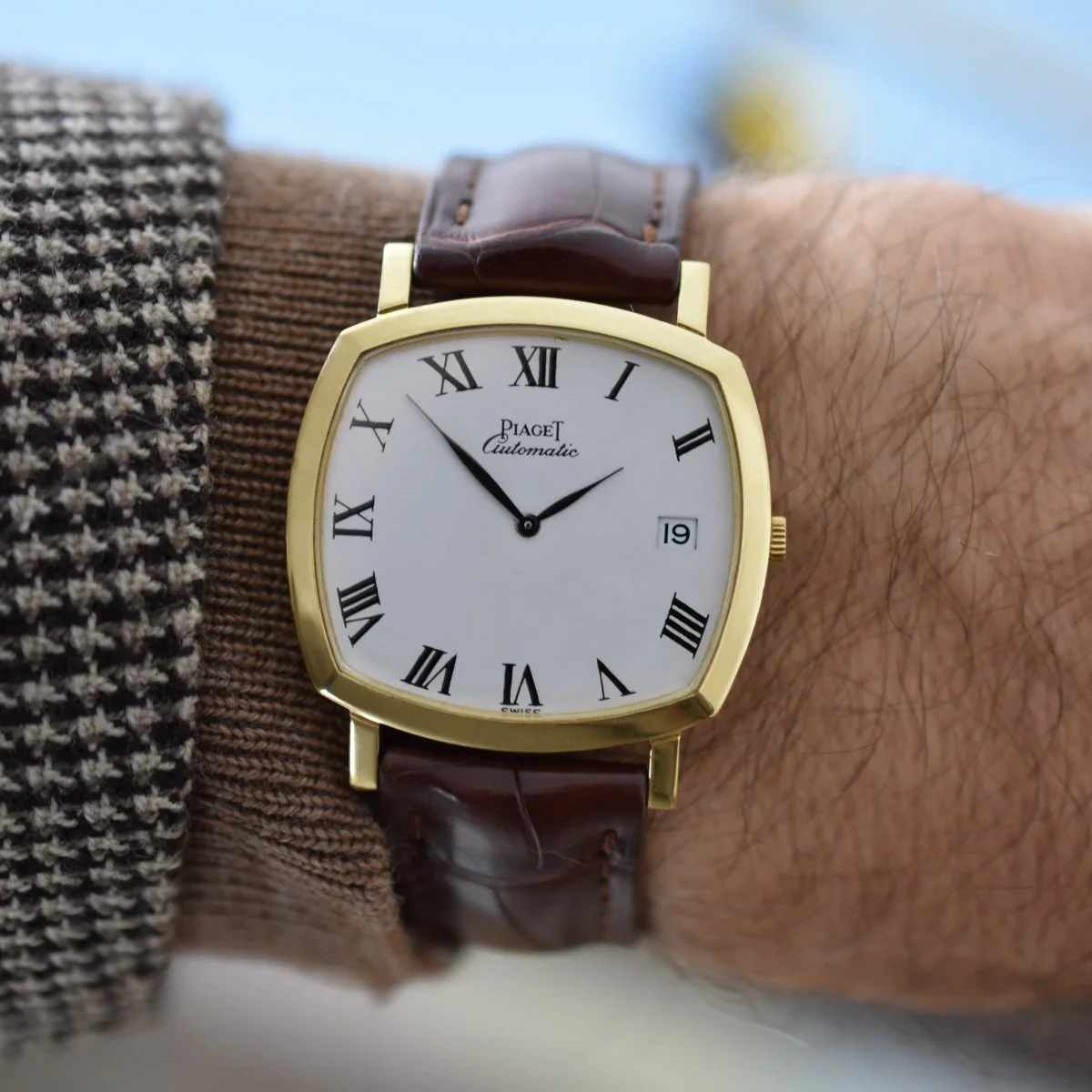Piaget "Coussin" automatic, ref. 13406, 18-carat gold 750/1000, 1970s - Image 2