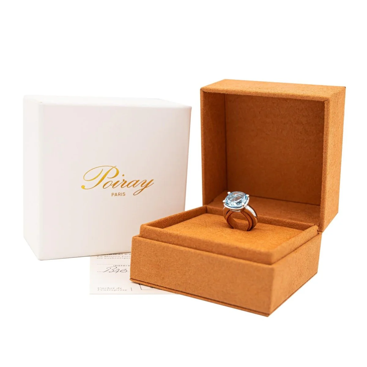 POIRAY Cocktail Ring “Filles Antik” in white gold and topaz - Image 8