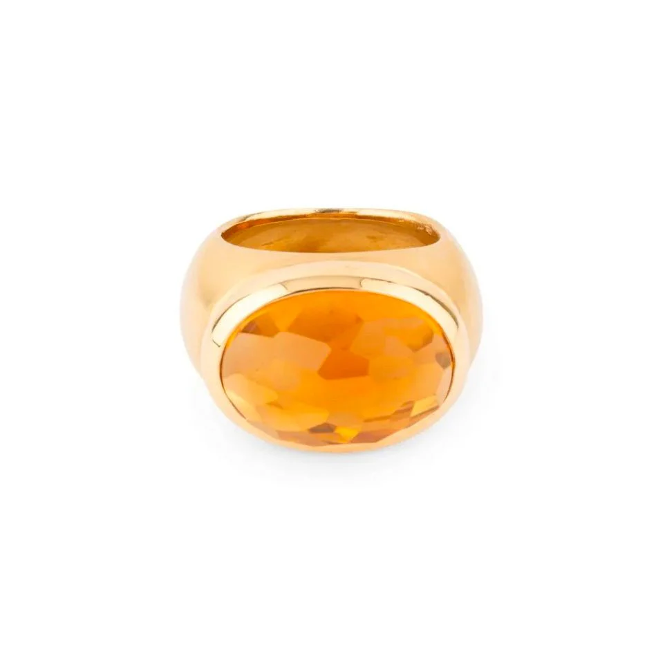 POMELLATO - Iceberg ring in rose gold and citrine