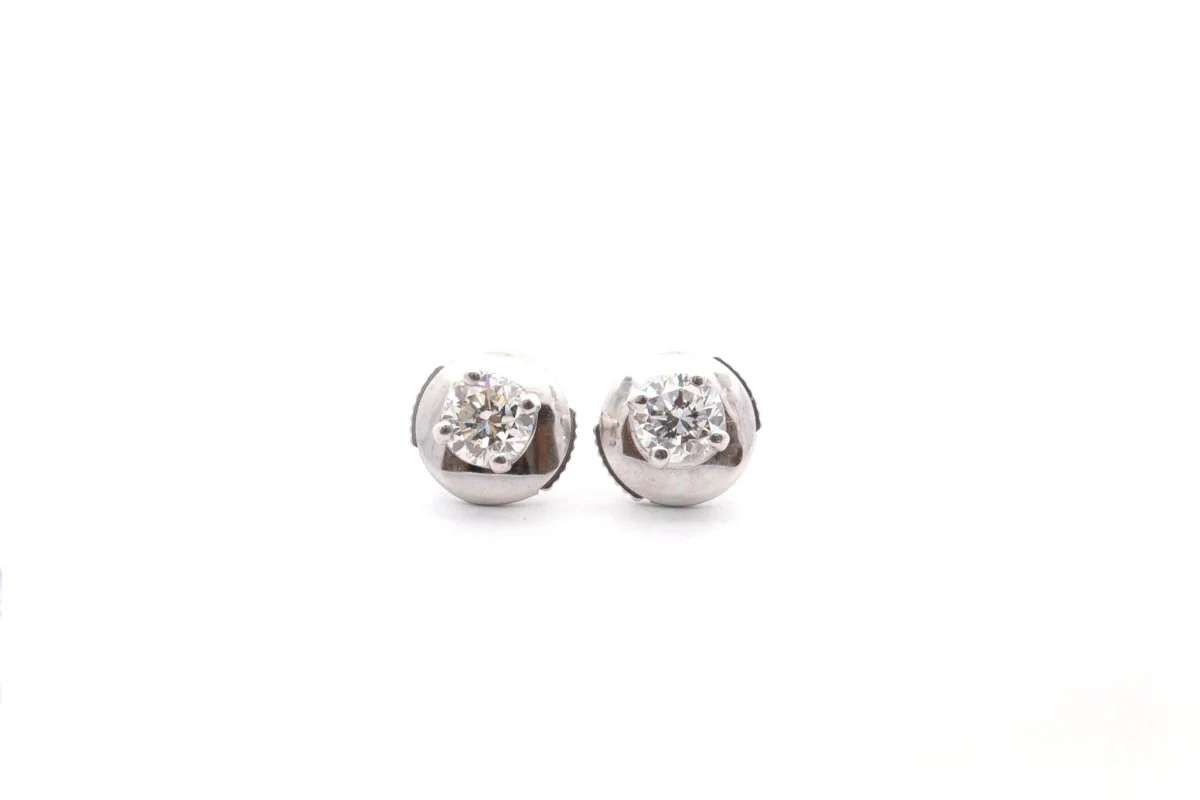 Earrings Chips diamonds in white gold