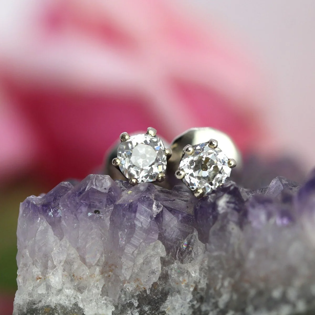 Puces earrings in white gold and diamonds - Image 2