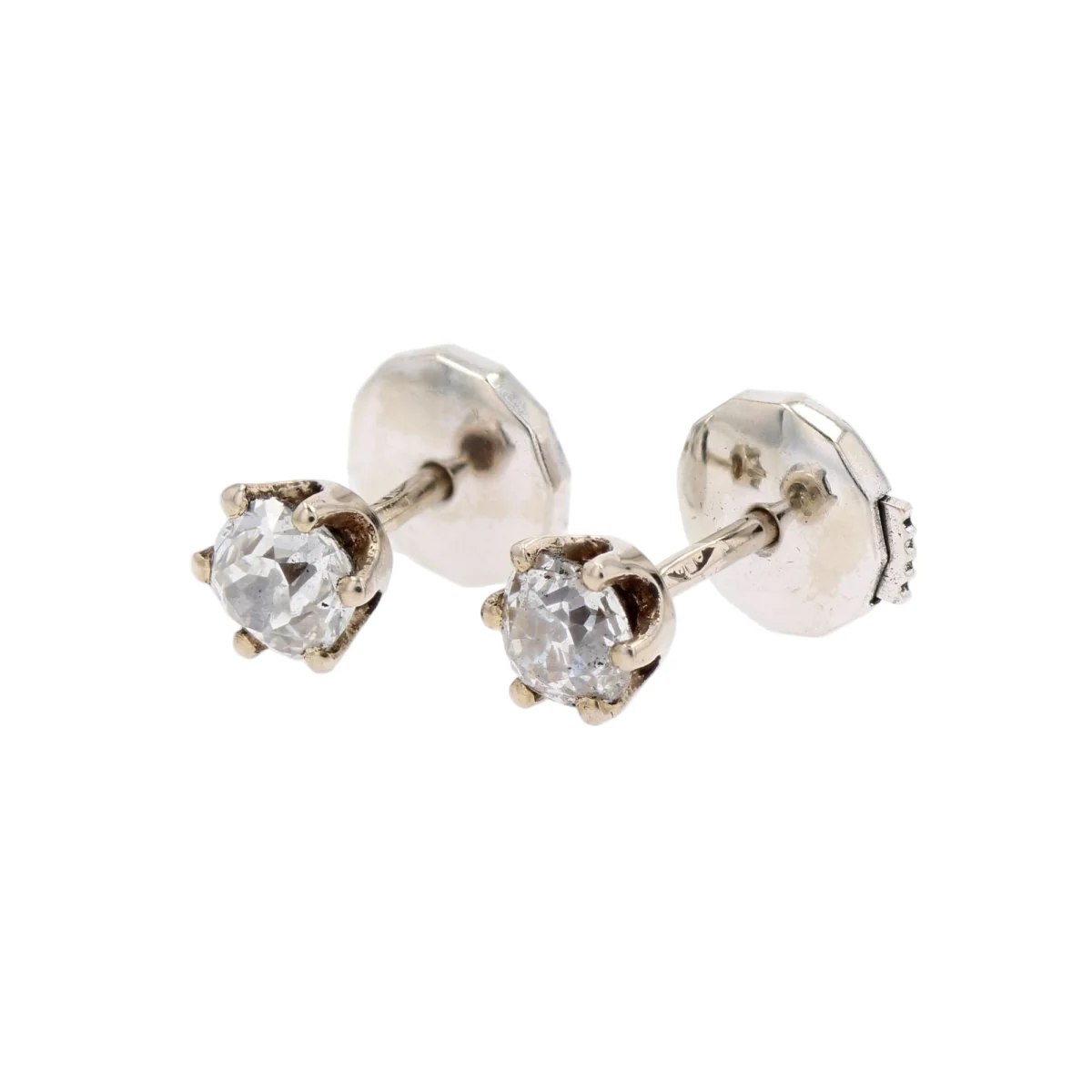 Puces earrings in white gold and diamonds - Image 3