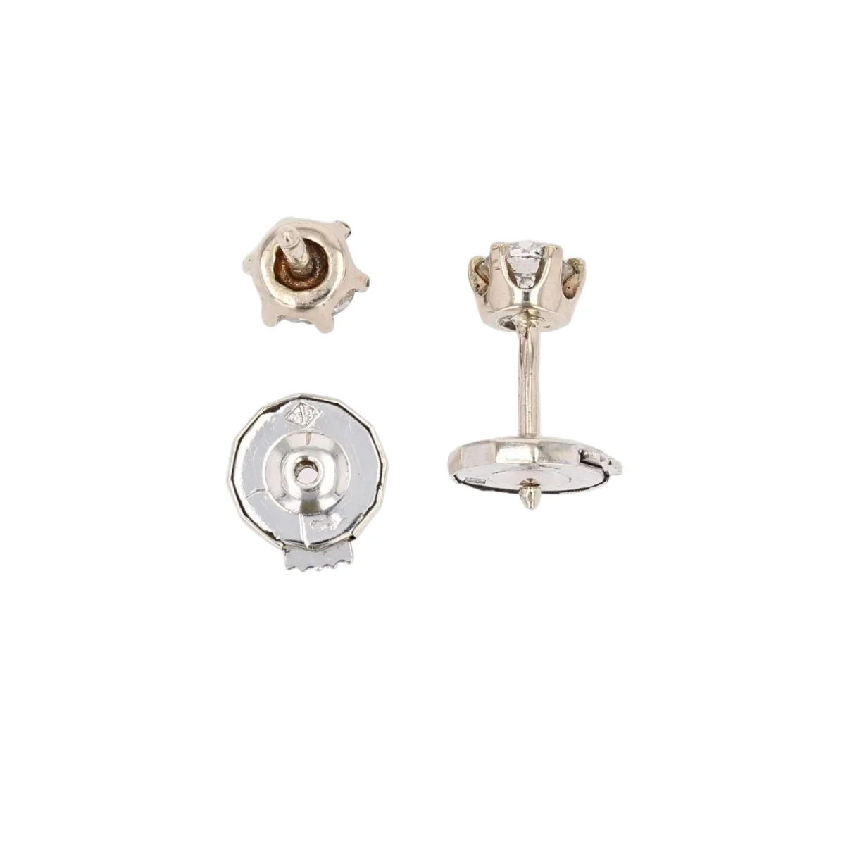 Puces earrings in white gold and diamonds - Image 4