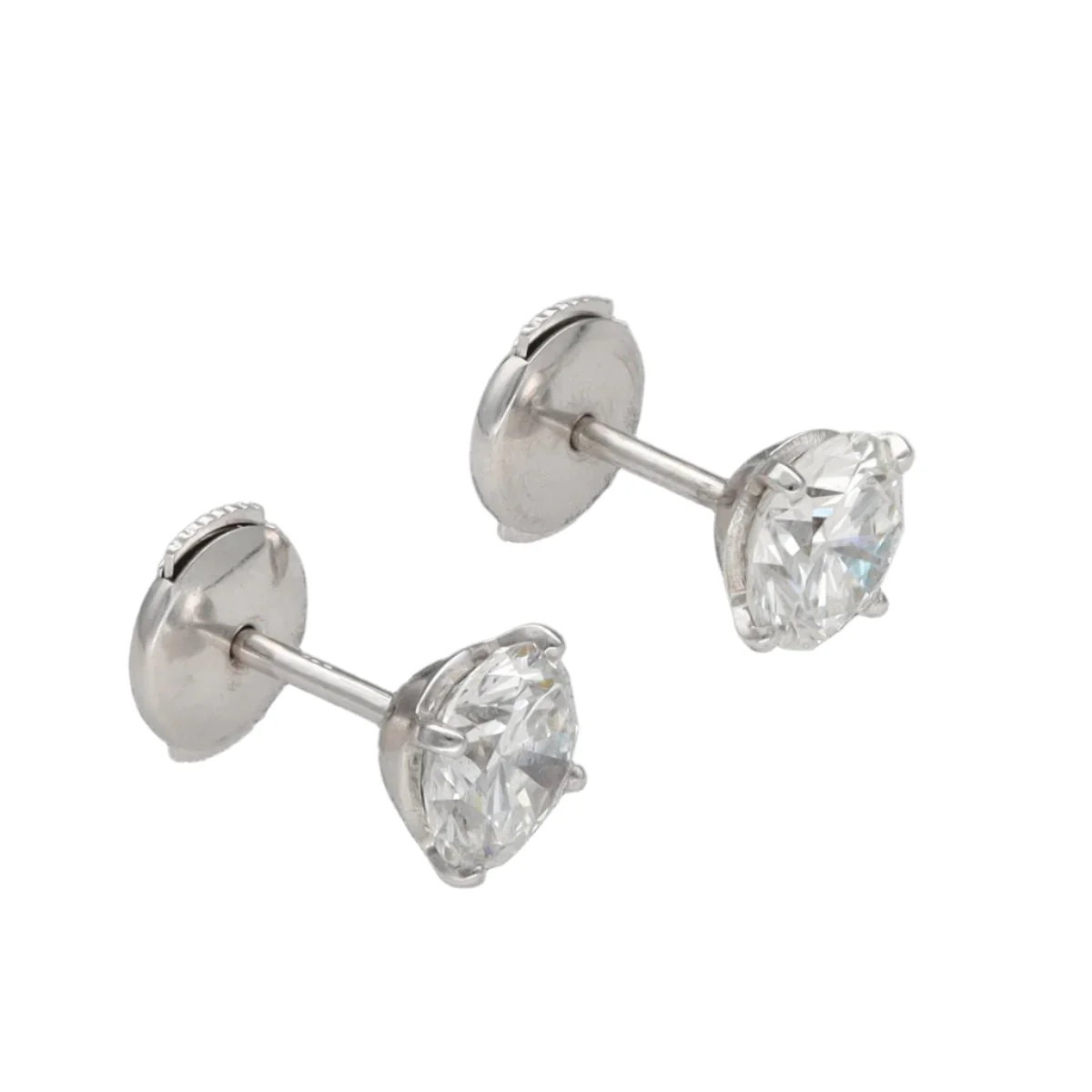 Earrings diamonds of 1.22 Cts in 18k white gold. E-F-VVS1-SI1. Alpa system. HRD certified. - Image 3