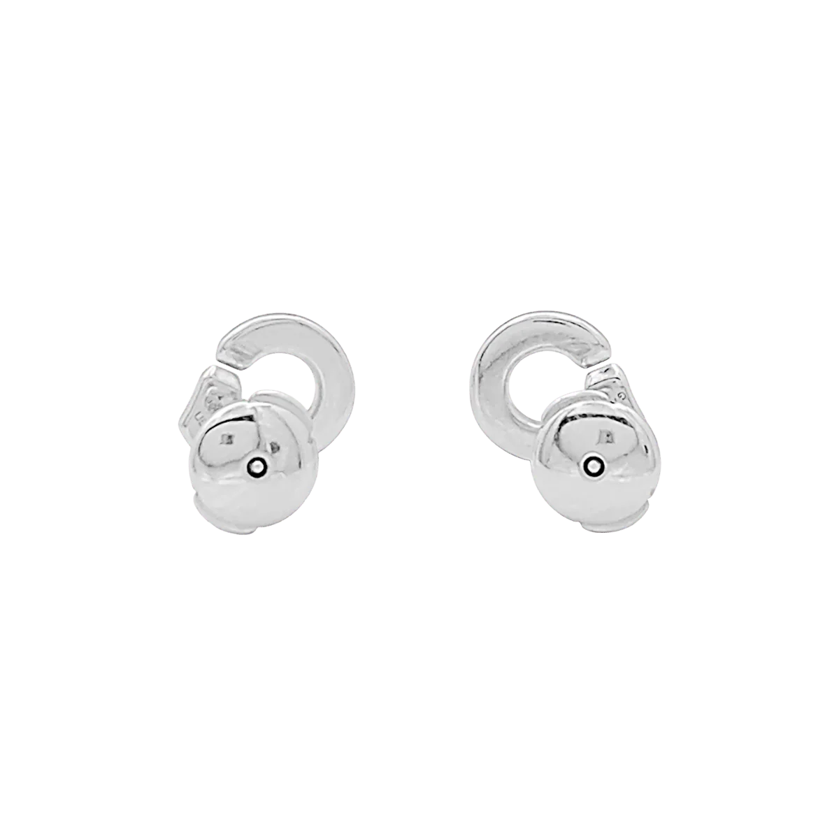 Boucles d'oreilles Puces DINH VAN "Menottes R7,5" en or blanc et diamants - Image 5