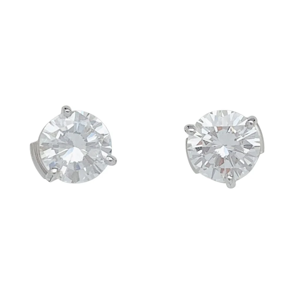 White gold diamond earrings - Image 3