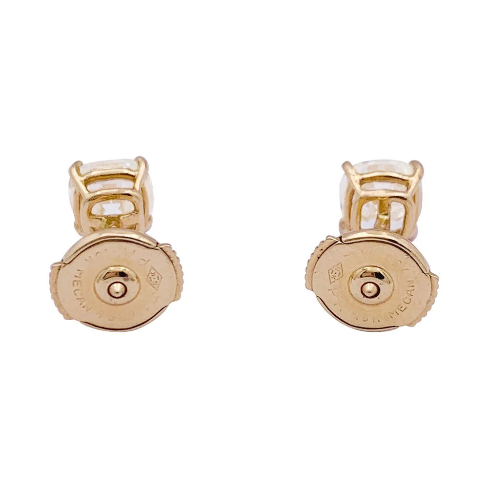 Yellow gold and diamond earrings - Image 4