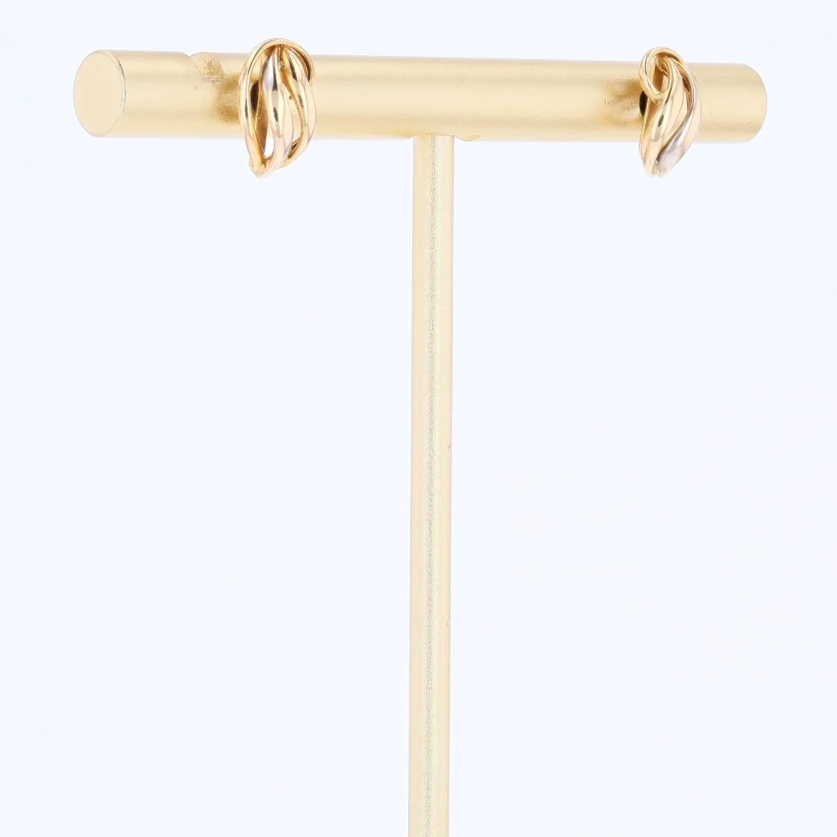 Yellow gold stud earrings - Image 5