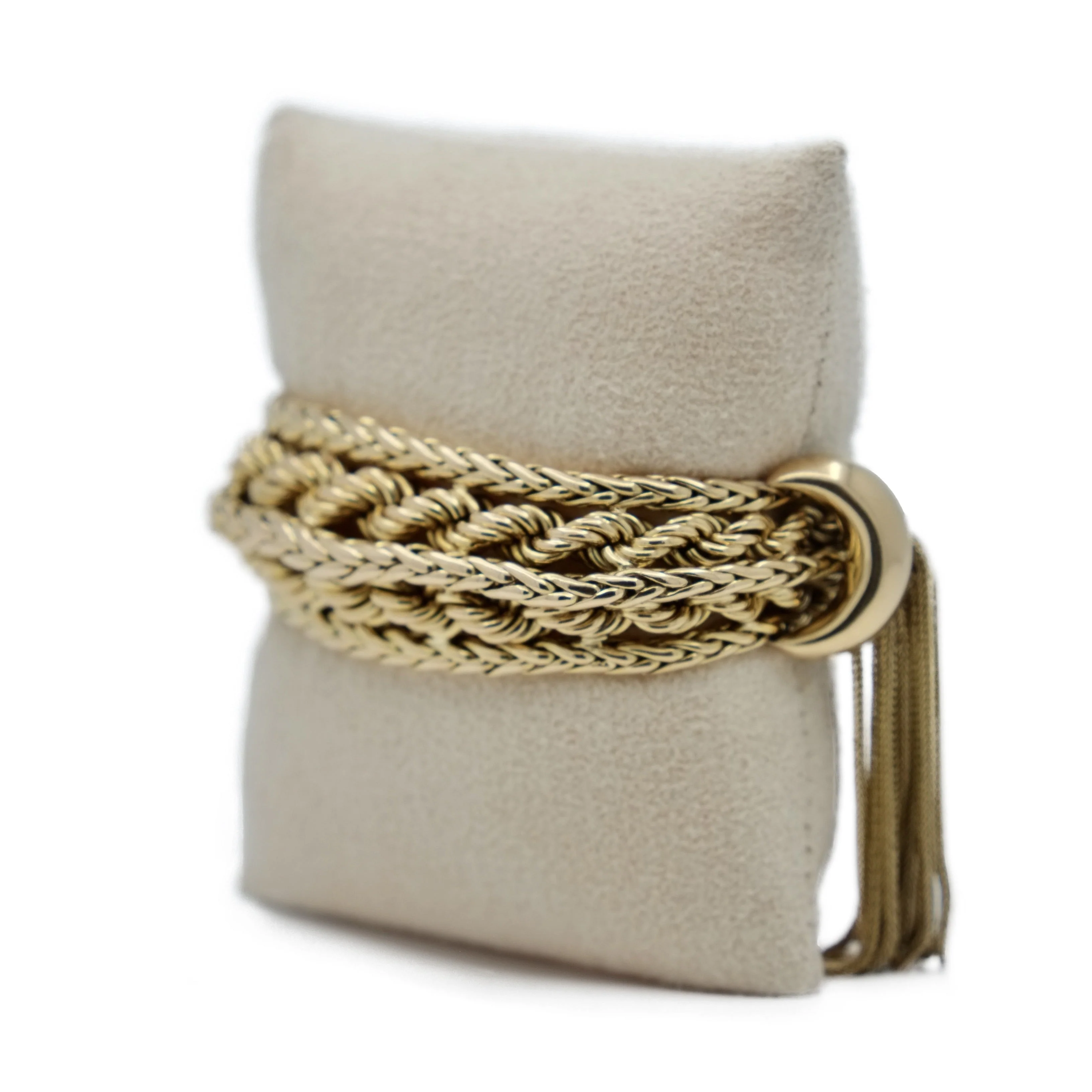 Bracelet PIERRE STERLÉ palm tree mesh and gold rope - Image 6