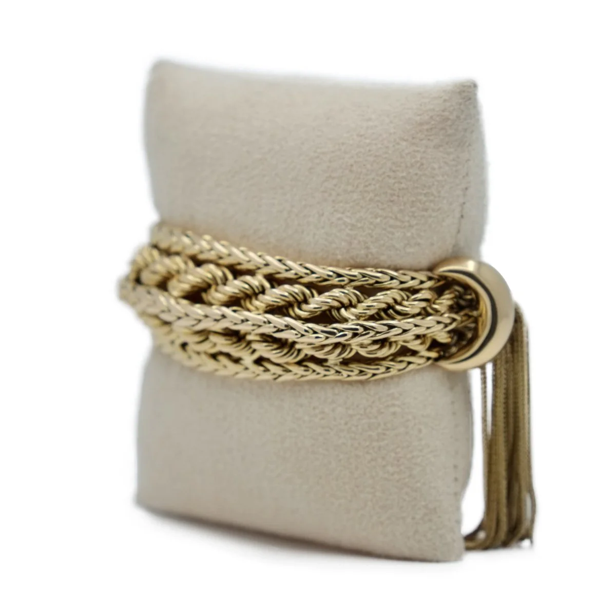 Bracelet PIERRE STERLÉ maille palmier et corde en or - Image 6