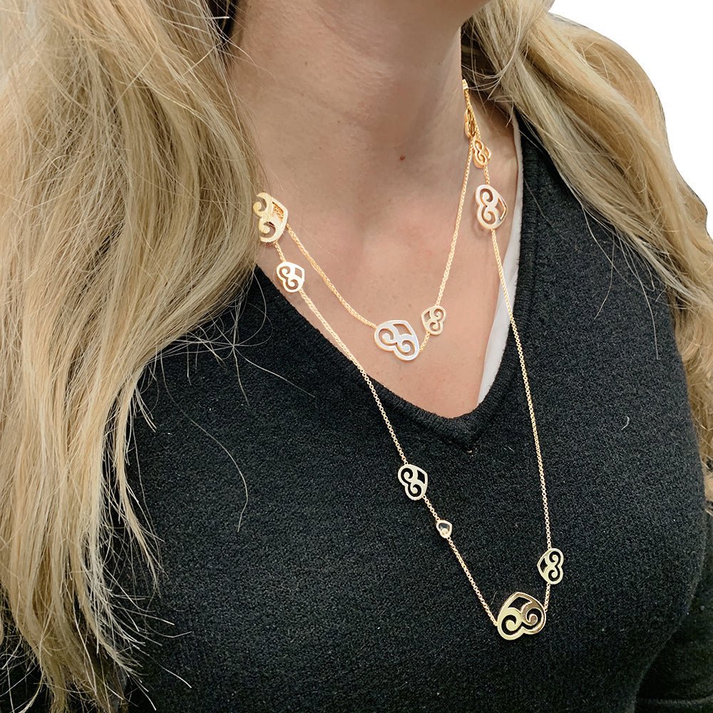 CHOPARD long necklace, “Heart Happy Diamonds”, pink gold - Image 7