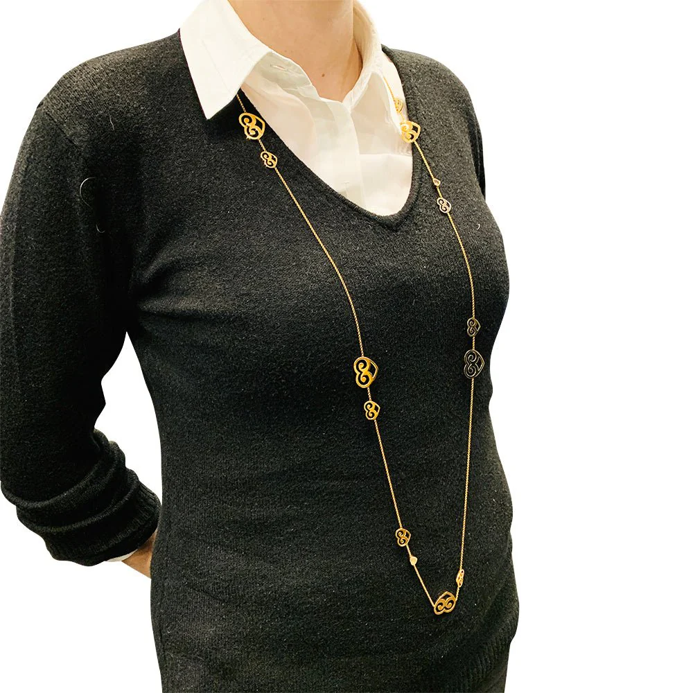 CHOPARD long necklace, “Heart Happy Diamonds”, pink gold - Image 8