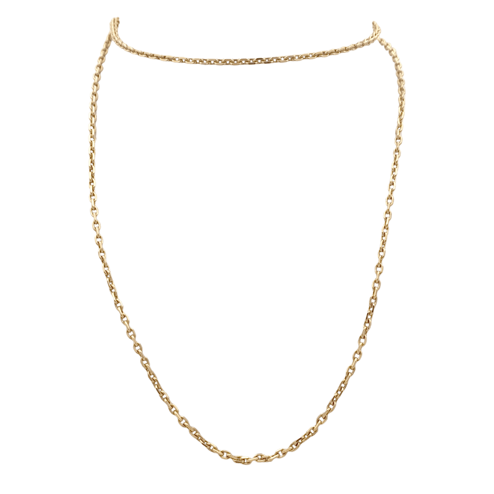 Yellow gold long necklace