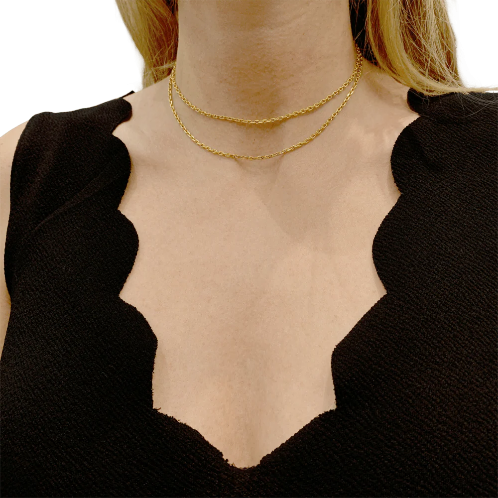 Yellow gold long necklace - Image 2