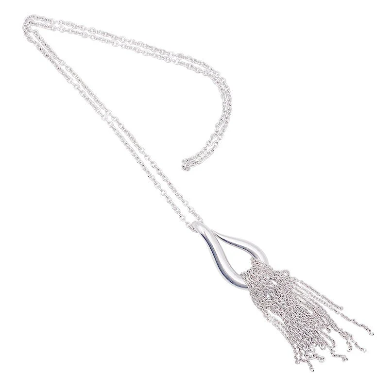 Hermès "Licol" silver necklace. - Image 2