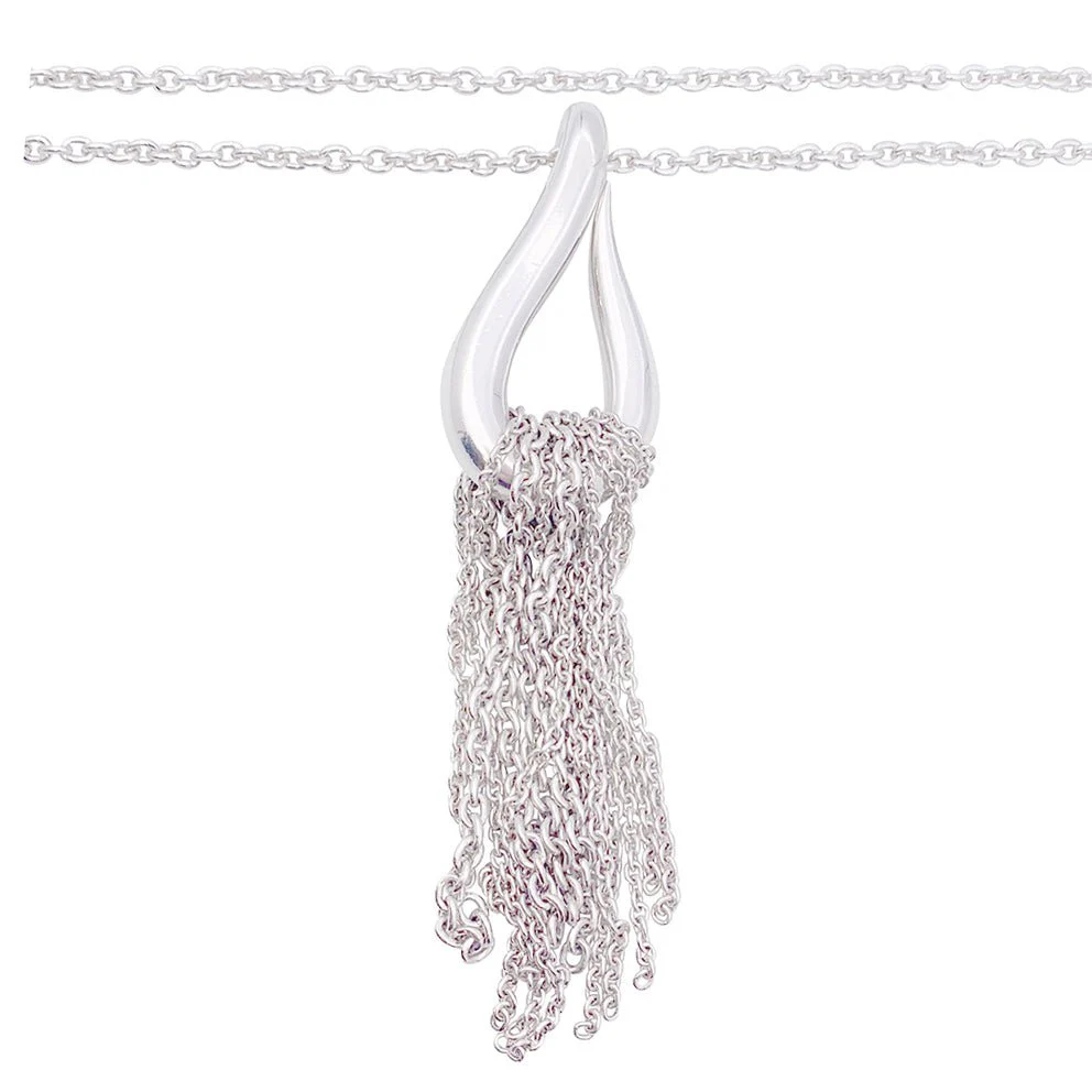 Hermès "Licol" silver necklace. - Image 3