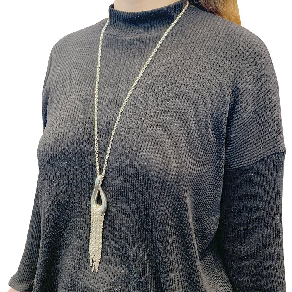 Hermès "Licol" silver necklace. - Image 5