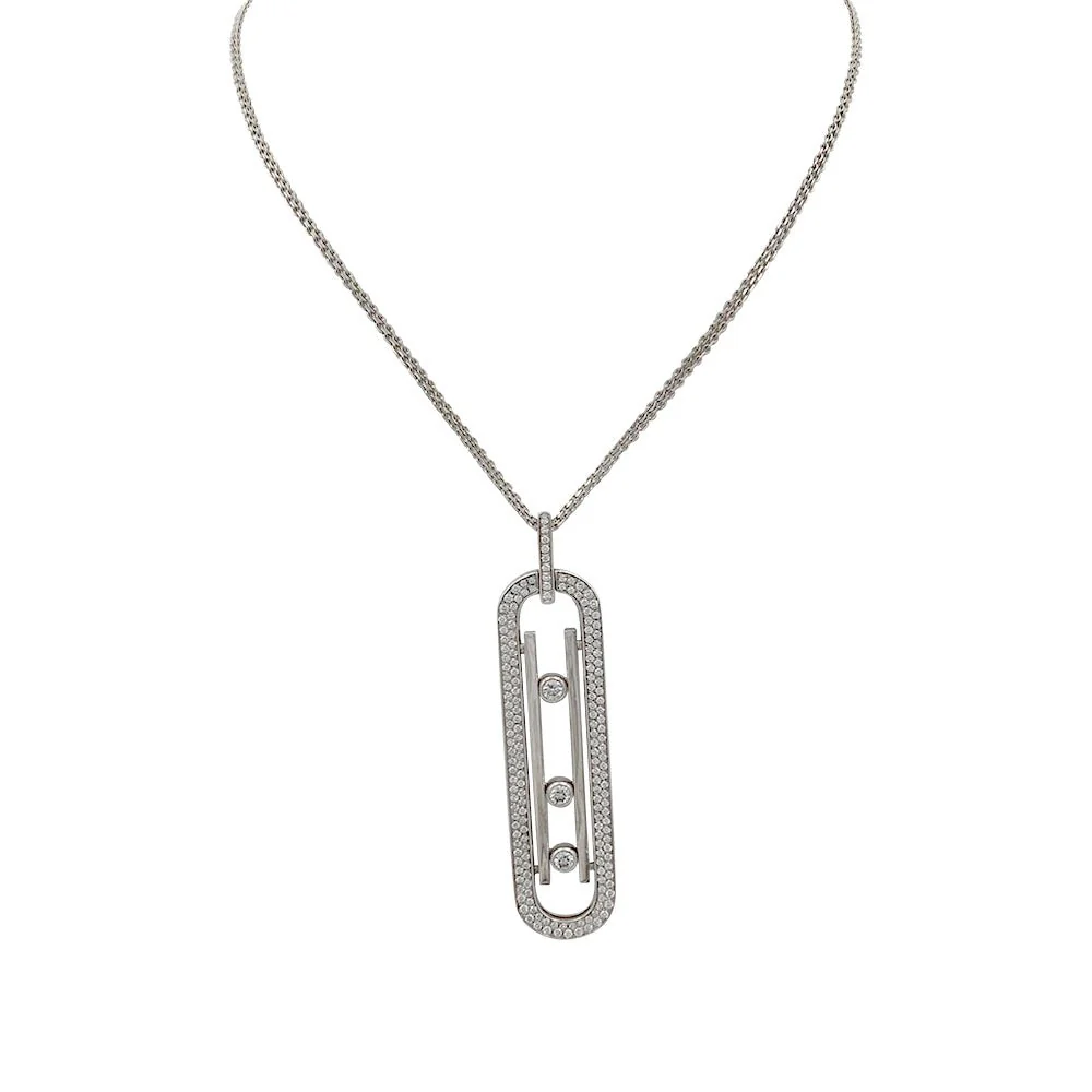 MESSIKA "Move 10th Anniversary" Long Necklace in white gold and Diamonds - Image 3