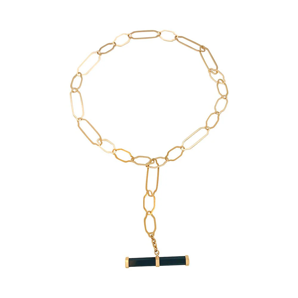 POMELLATO “Victoria” long necklace in pink gold and jet