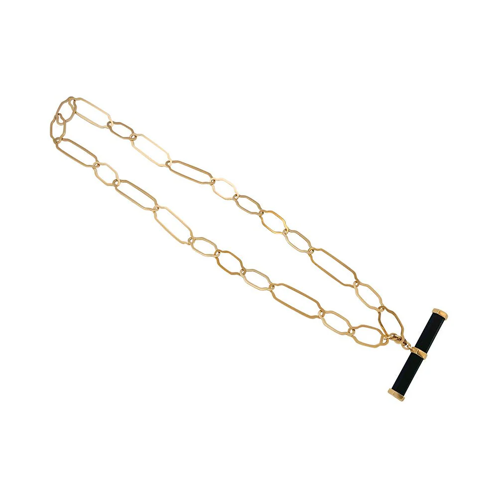 POMELLATO “Victoria” long necklace in pink gold and jet - Image 2