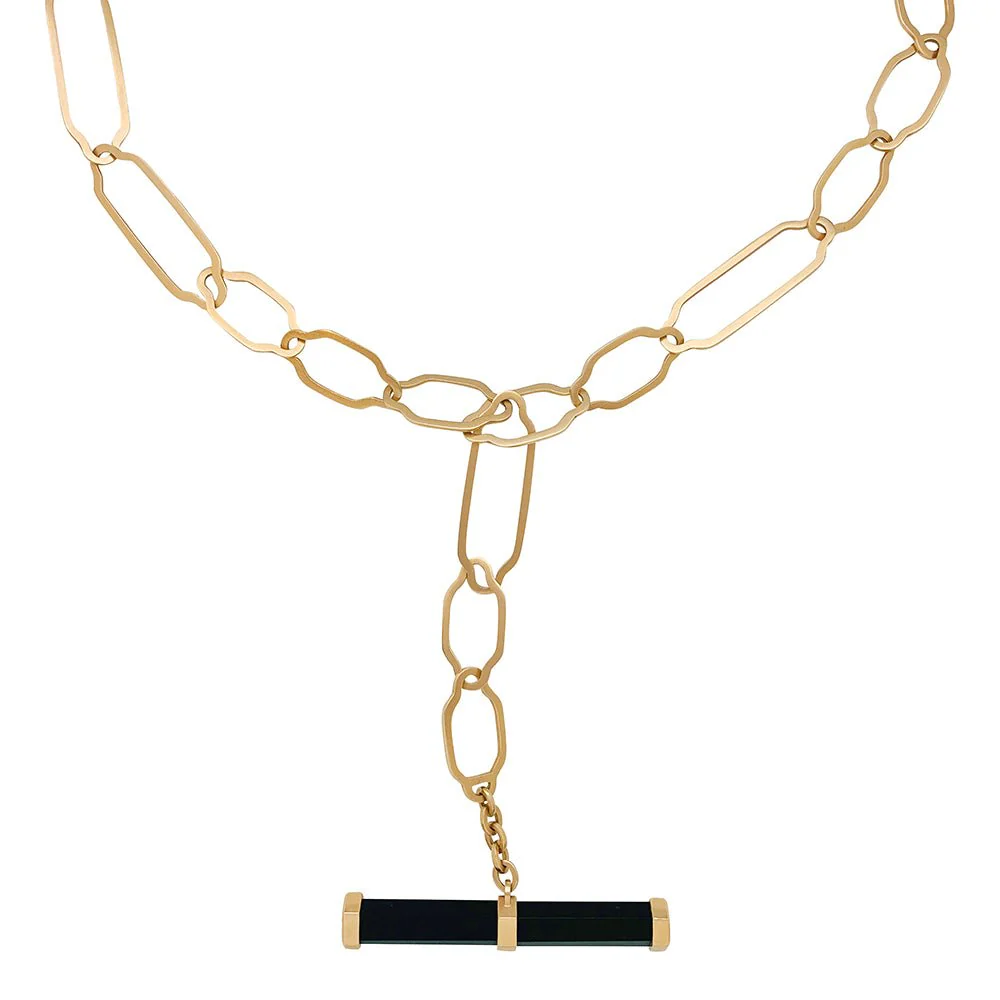 POMELLATO “Victoria” long necklace in pink gold and jet - Image 3