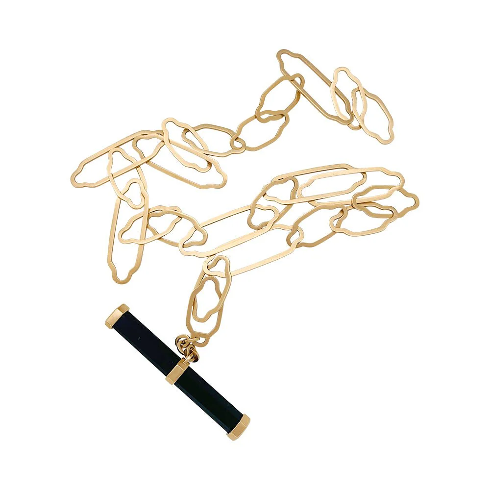 POMELLATO “Victoria” long necklace in pink gold and jet - Image 4