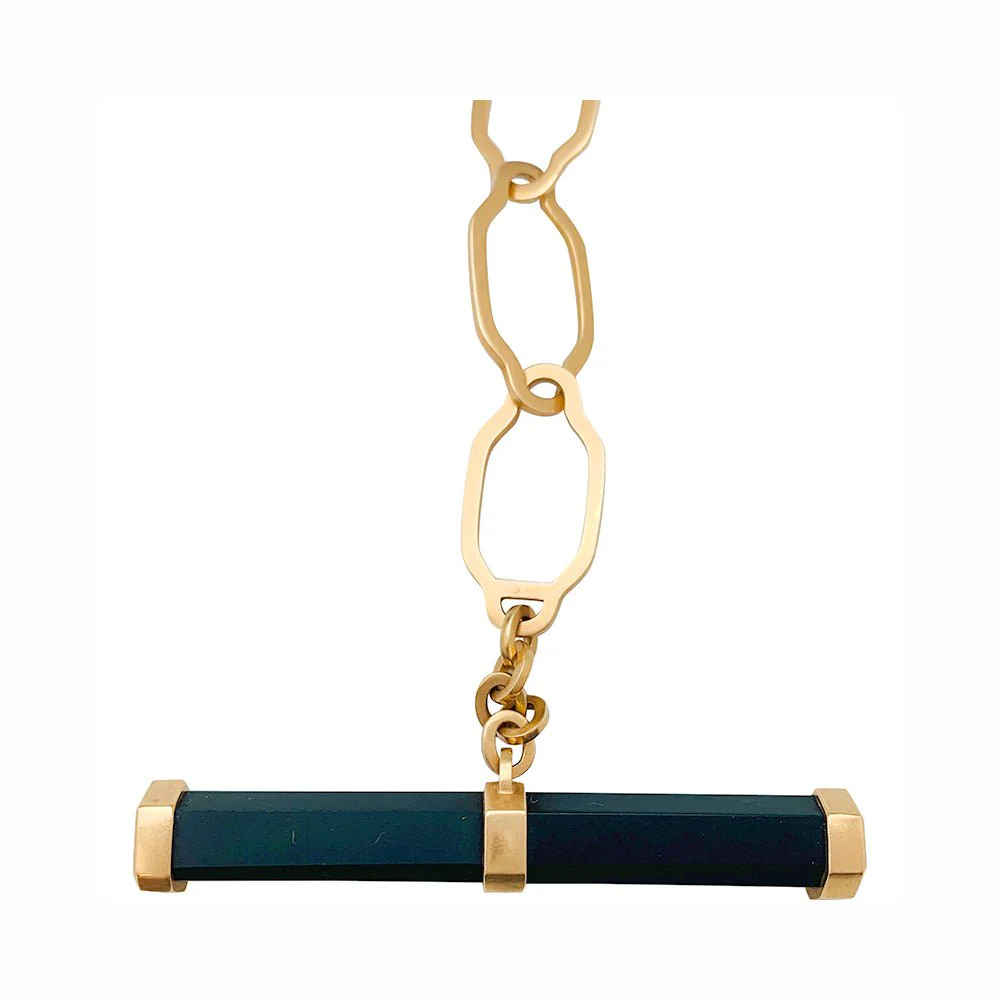 POMELLATO “Victoria” long necklace in pink gold and jet - Image 5