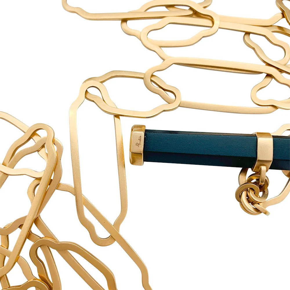 POMELLATO “Victoria” long necklace in pink gold and jet - Image 7