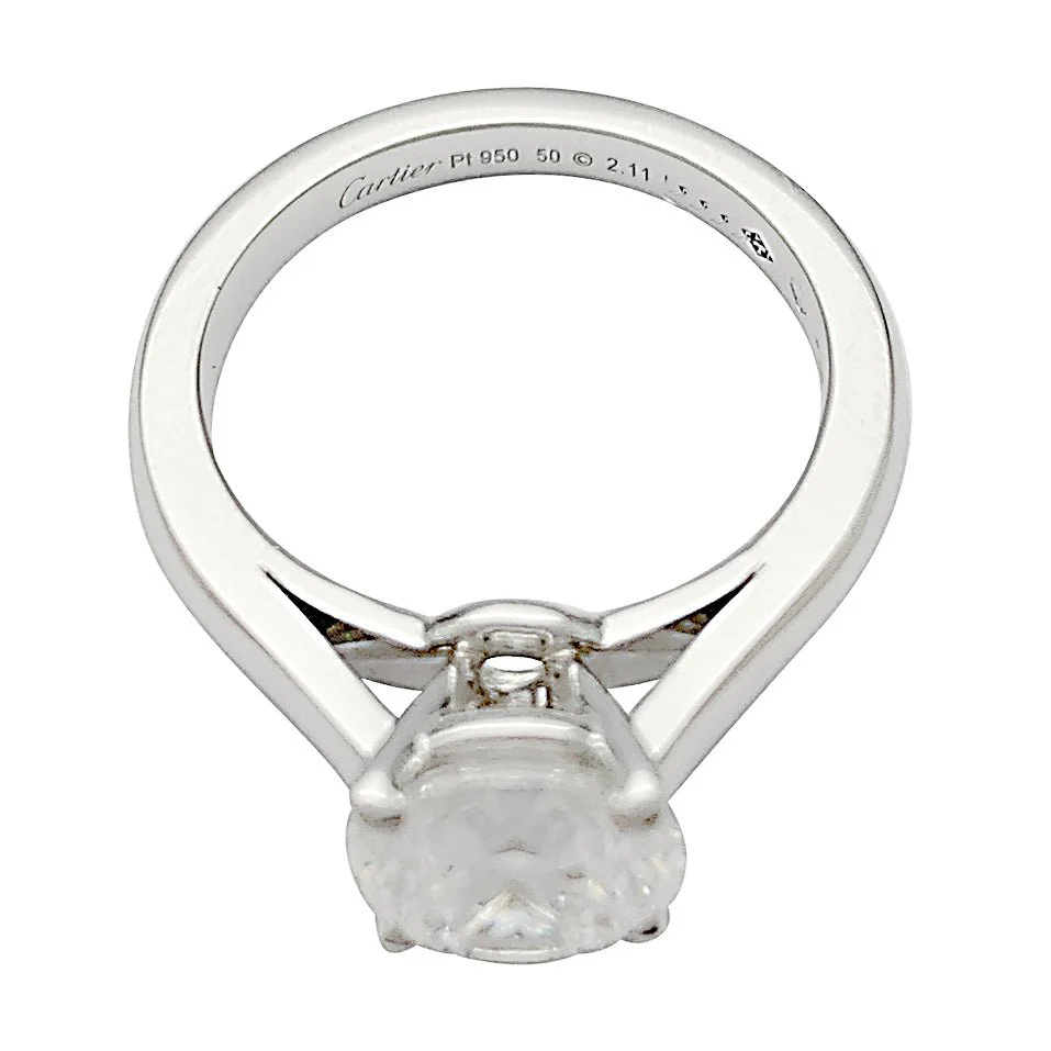 CARTIER Solitaire “1895” ring in platinum and diamond - Image 8