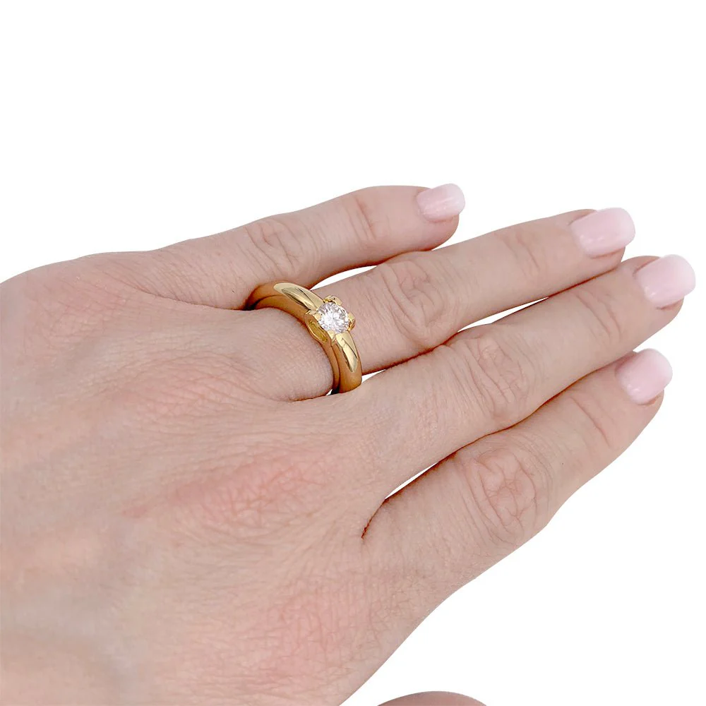 Cartier solitaire, "Louis Cartier", yellow gold, diamond - Image 3