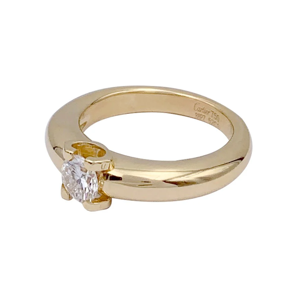 Cartier solitaire, "Louis Cartier", yellow gold, diamond - Image 4