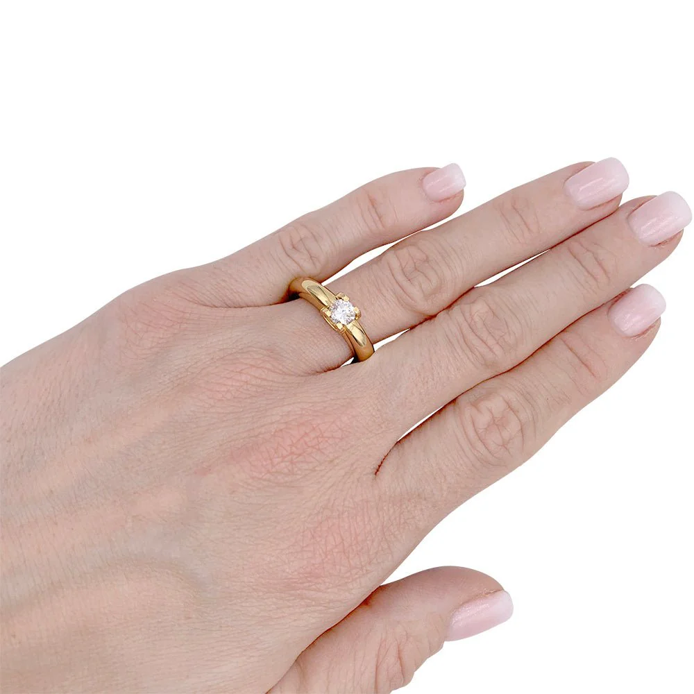 Cartier solitaire, "Louis Cartier", yellow gold, diamond - Image 8