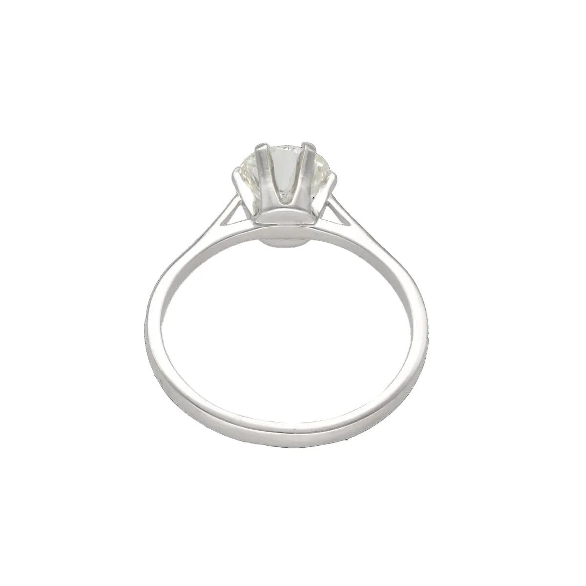 White gold and diamond Solitaire Ring - Image 3