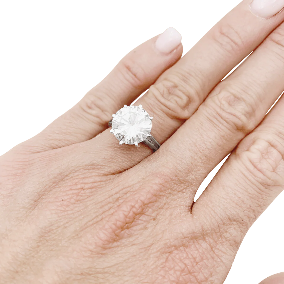 White gold and diamond Solitaire Ring - Image 2