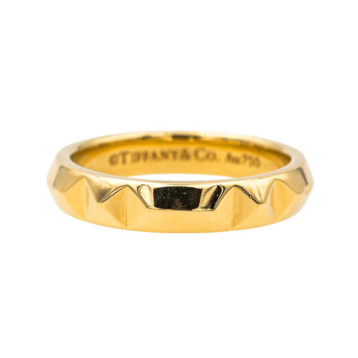 TIFFANY & CO. "True" wedding band in yellow gold