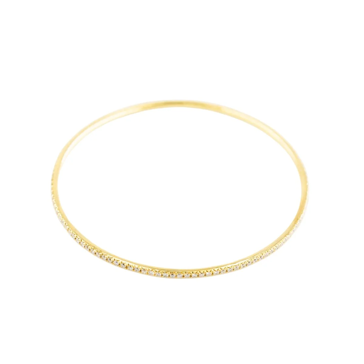 Three bangle bracelets in white gold, yellow gold, rose gold, and diamonds - Image 6