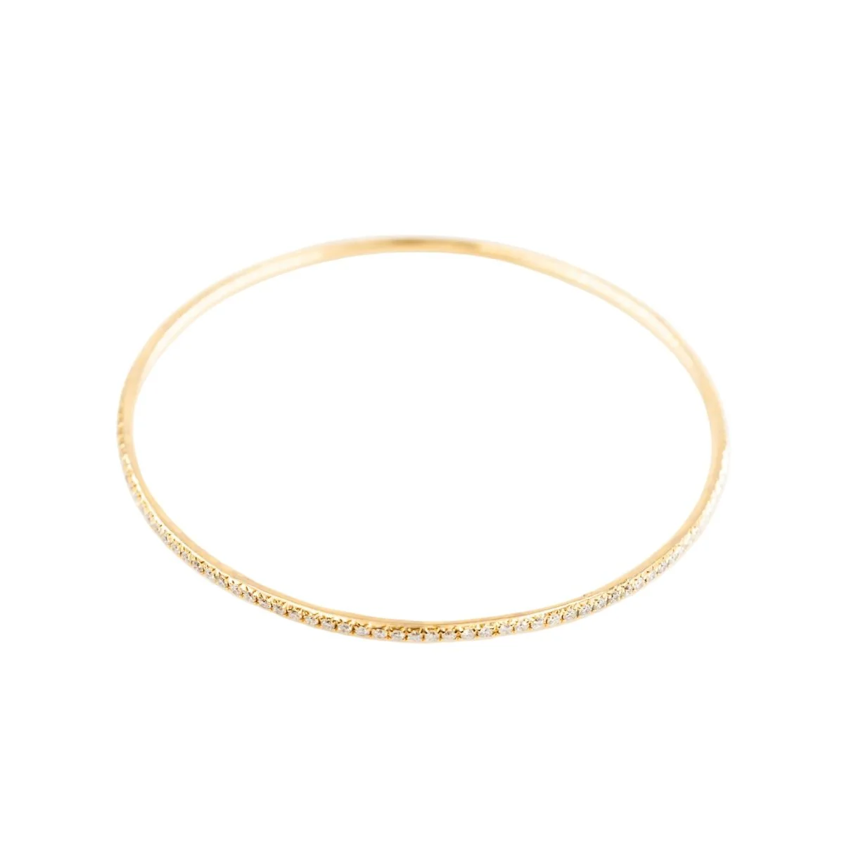 Three bangle bracelets in white gold, yellow gold, rose gold, and diamonds - Image 7
