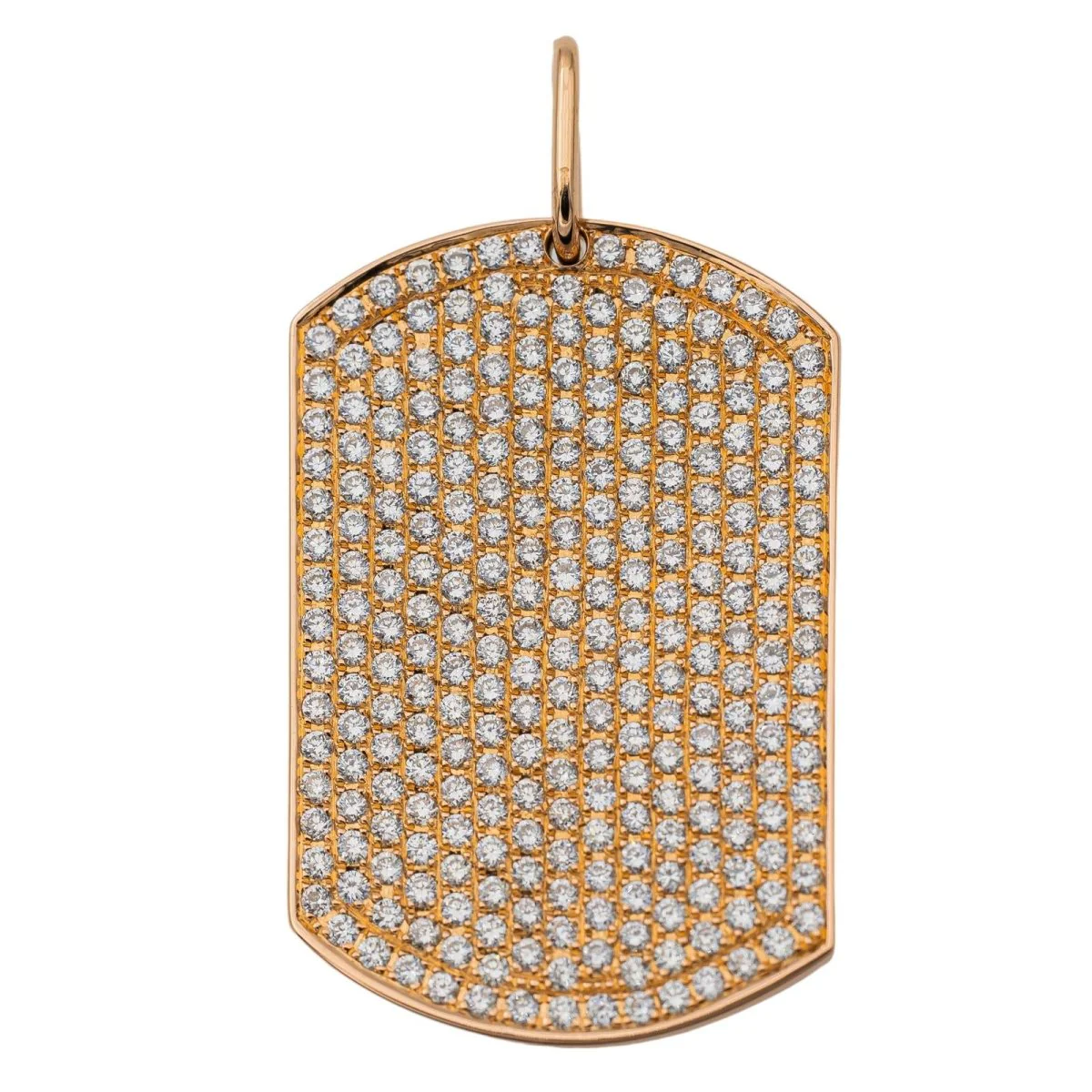 VICTORIA CASAL Plaque pendant, pink gold and diamonds