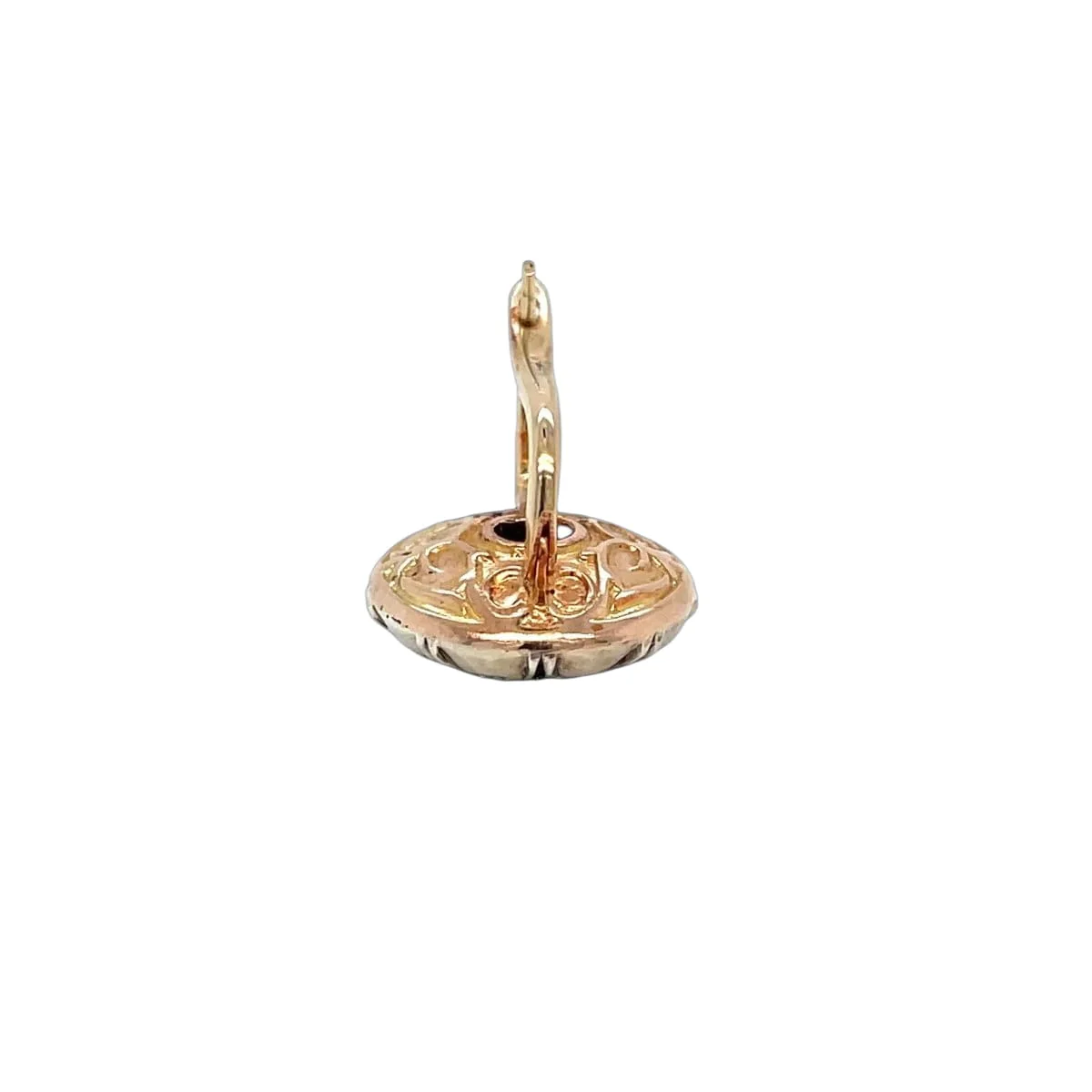 Victorian gold and silver ring and earrings set with diamonds - Image 12