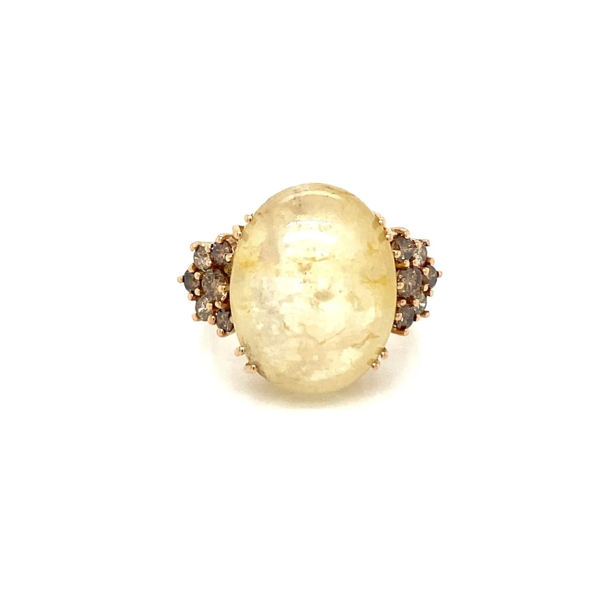 Vintage 32 Carat Natural Sapphire Diamond Cocktail Ring